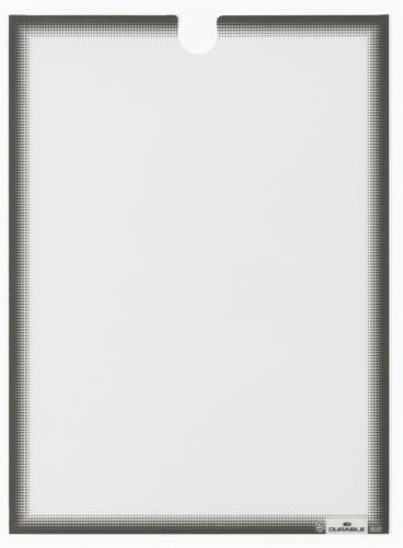 Porte affiche A4 adhésif DURABLE cadre de signalétique repositionnable pour bureau sachet de 5