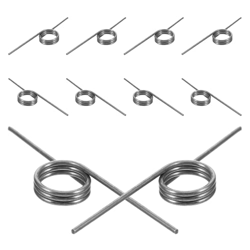 GALPADA 10pcs Stainless Steel Torsional Springs for Trash Can Lid Replacement, Metal Can Lid Springs for Rubbish Bin Repair and Industrial Use