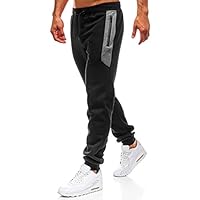 BGFIPAJG 2025 Pantaloni da Uomo con Tasche con Cerniera da Jogging da Uomo con Risvolto della Tuta Elasticizzati con Coulisse della Tuta Morbidi Comodi da Yoga