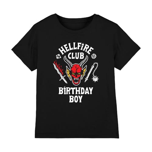 T-shirt Stranger Things Hellfire Club noir vêtement enfant mode graphique monde inversé