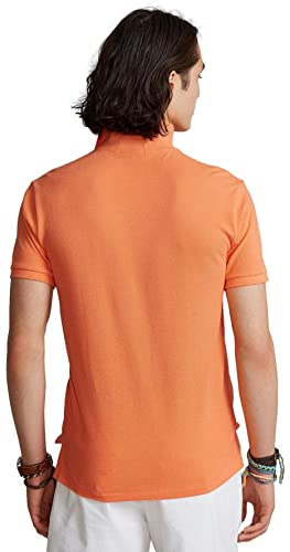 Image of POLO RALPH LAUREN Men Custom Fit Mesh Pony Logo Shirt (XXL, PeachOrange)