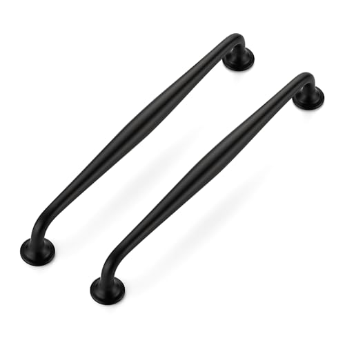 Image of Ravinte 5 Pack 7-1 /2 Inch Matte Black Kitchen Cabinet Handles Solid Zinc Alloy Cabinet Pulls Cupboard & Drawer Handles