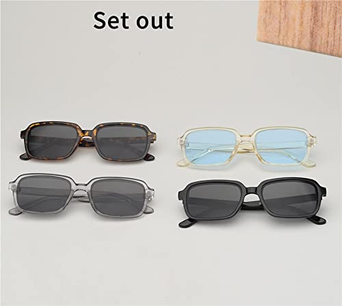 ZENYS Retro Rectangular Men and Women Uv400 Outdoor Sunglasses (Color : D, Size : 1)2