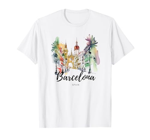 Barcelona City Spain Espana Vintage Souvenir T-Shirt