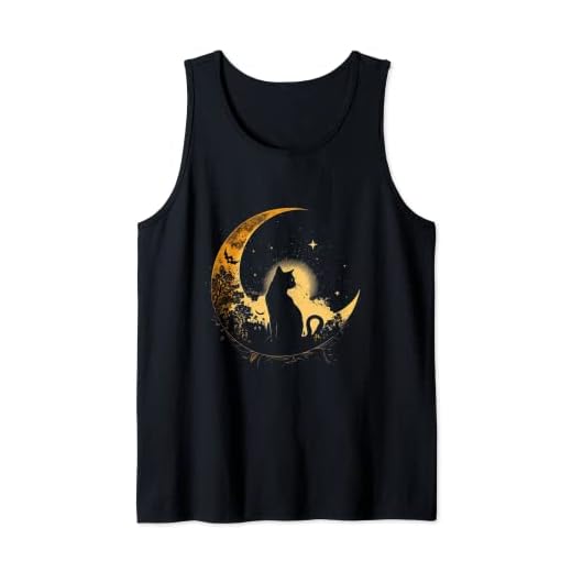 Cat Crescent Black Moon Sailor Camiseta sin Mangas