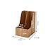 File Rack Vertical File Folder Holder or Office Product Organizer, Space-Saving Letter Trays(Natural)