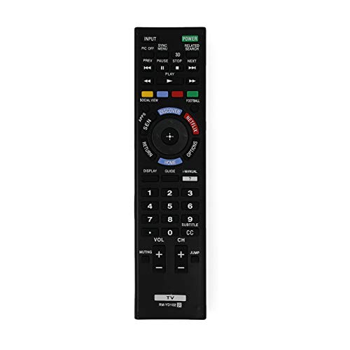 TV Remote Control Replacement for Sony RM-YD102 - Compatible with Sony XBR-55X850A Television