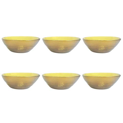 Conjunto para sobremesa de Vidro com 6 Ambar octagon Fratelli
