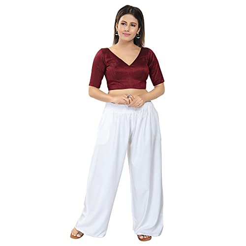 Image of Vamas Women's Silk Padded Self Design Half Sleeve Readymade Saree Blouse (VFJ-140)
