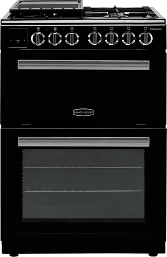 Rangemaster Professional Plus 60 60cm Dual Fuel Cooker - Black/Chrome - A/A Rated