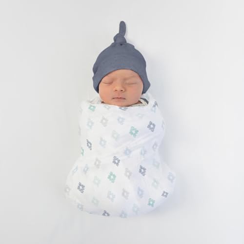 Image of SwaddleDesigns Softest Cotton Baby Pajama Gown with Foldover Mitten Cuffs for Infant Boy and Girl, Newborn, 0-3 Months