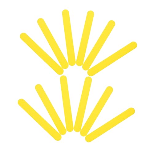 MUCKLILY 2sets Large Yellow Sticks Reusable Plastic Stir Sticks for Paint Tools 25pcs*2