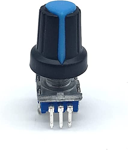 Encodeur rotatif EC11 interrupteur code audio numérique 5pin poignée 15mm bouton bleu lot 5 - 4