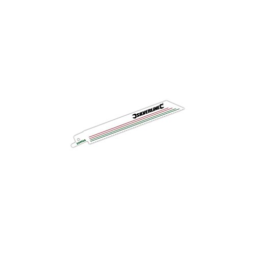 Silverline 244966 Lames de scies réciproques Bi-métal 150 mm Pack de 5