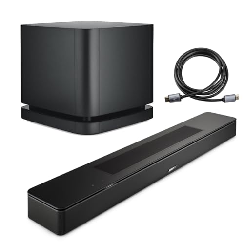 Image of Bose Smart Soundbar, Black, Bundle with Bass Module 500, 6