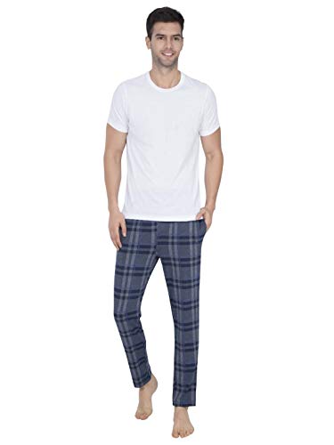 Image of Jockey Men's Relaxed Fit Sweatpants (IM03 Mid Blue Melange Print10 Medium)