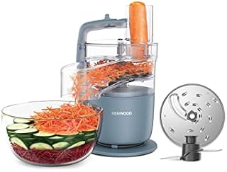 Kenwood, MultiPro Go FDP22.130GY, Food Processor, for Chopping, Slicing, Grating, Pureeing and Kneading Dough, with Express Serve, 1.3L Bowl, Knife blade, 4mm Slicing/Grating Disk, 650 Watts, Grey
