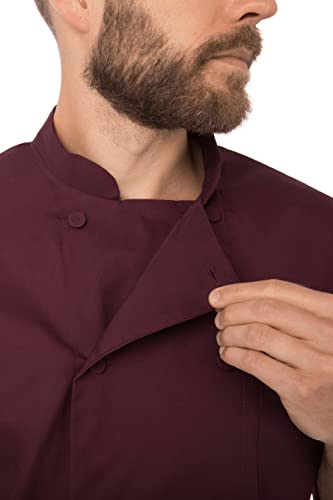 Chef Works Men's Morocco Chef Coat, Merlot, Medium #TOP2