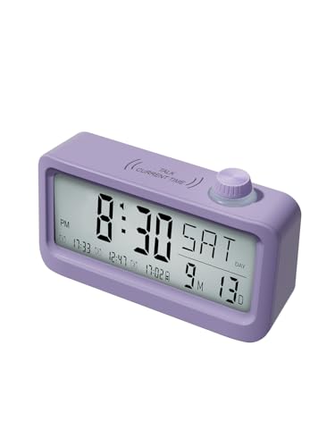Bovintex Medication Pill Reminder, Rechargeable Talking Alarm Clock with 3