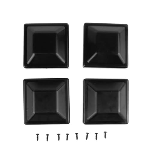FACAIIO 4 tappi in plastica per recinzioni in legno, 10 cm, colore nero, per pali da 3 5/8