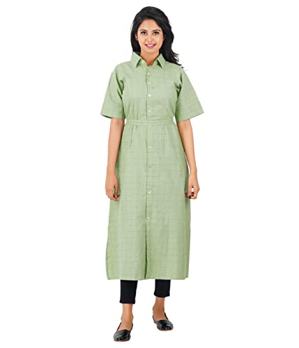 Image of Women's[L-4XL] Full Open /Front Buttoned [a kind of Adaptive Clothing]Multipurpose Nighty for Maternity /Pregnancy /Elderly /Patient /Feeding /Hospital Purpose Nighty(OliveMaxi Shirt - 2XL / Calf Length)