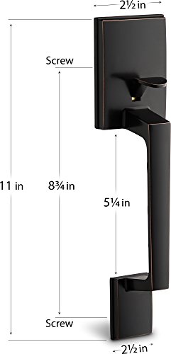 Image of Berlin Modisch Single Cylinder HandleSet with Lever Door Handle (for Entrance and Front Door) Reversible for Right and Left Handed and a Single Cylinder deadbolt Handle Set Oil Rubbed Bronze Finish