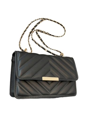 SweatyRocks Women's PU Leather Crossbody Purse Chain Square Bag Small Shoulder Handbags