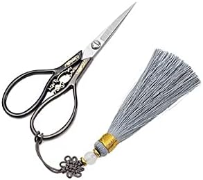 Kitchen Scissors Sewing Scissors with Tassels Crafting Threading Scissors for Needlework Manual Sewing Handicraft- 11cm
