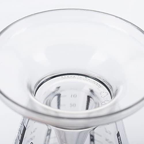Westmark Measuring Beaker, with Precision Measuring Cone, Multilingual Measuring Scales and Various Units of Measurement, Funnel Shape, Volume: 0.5 Litres, Plastic, Gerda, Transparent, 30762270