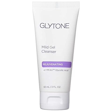 Glytone Mild Gel Exfoliating Cleanser, Pure Glycolic Acid Face Wash for Moisturizing & Rejuvenating Skin, Vegan & Fragrance-Free Face Exfoliator Scrub for All Skin Types, 2 fl. Oz. Cover