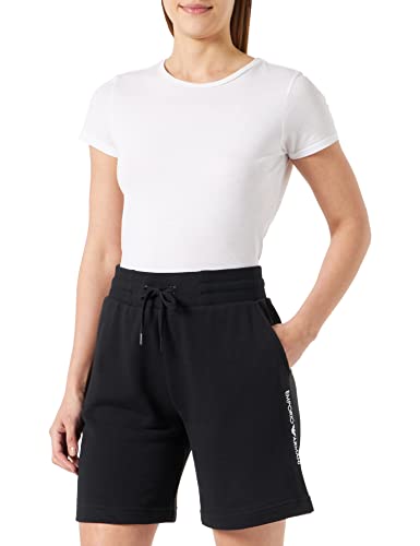  Emporio Armani Bermuda Iconic Terry, Bermuda Donna, Nero, L