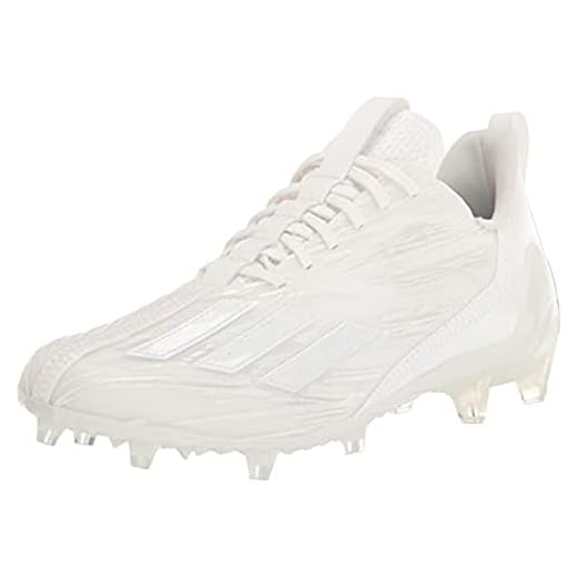 adidas Men's Adizero Football Shoe, White/White/White, 10.5