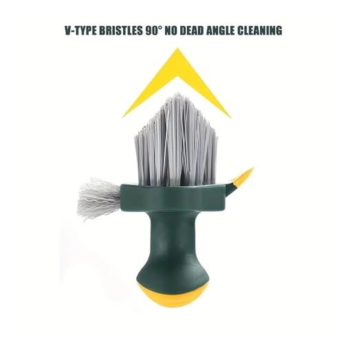 Raclette à brosse 4 en 1 multi-usages avec grattoir à verre intégré blanc - 4