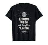 Disney Peter Pan Second Star To The Right Moon & Stars T-Shirt