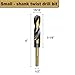 15/16 Inch Drill Bit - High Speed Steel HSS 4241 Reduced Shank for Heavy-Duty Metal & Steel, 1/2