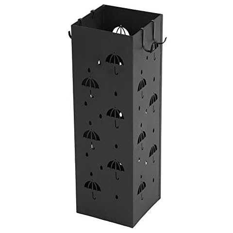 lyrlody Modern Metal Umbrella Stand with Hooks Cover