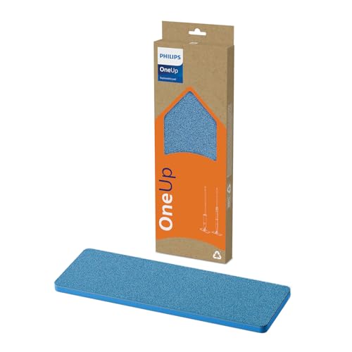 Philips OneUp (XV1882/10) Tampon de nettoyage original pour sols durs sensibles, absorbe l'eau sale, libère de l'eau fraîche, séchage 50% plus rapide, lavable, utilisable jusqu'à 6 mois