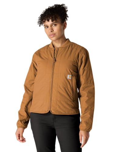 Carhartt Women's Rain Defender® Loose Fit Lightweight Insulated Jacket, Carhartt Brown, X-Large