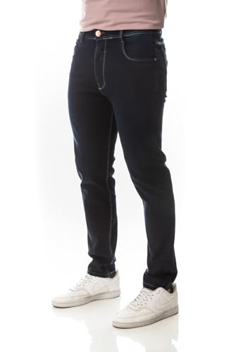 CRK Men's Skinny Fit Jeans – Dark Blue, Mid-Rise, Stretch Denim for a Sleek Look
