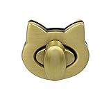 Paket: 1Pcs. Schließzylinder 2.1cm Mini Süße Katze Legierung Drehen Sie den Schließverschluss Durable Umhängetasche Leder Handtaschen Zubehör-2.1cm Zimt.