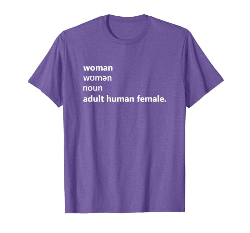 Woman Noun Adult Human Female Best Definition Women Meaning T-Shirt, Men, Purple Heather, X-Large
