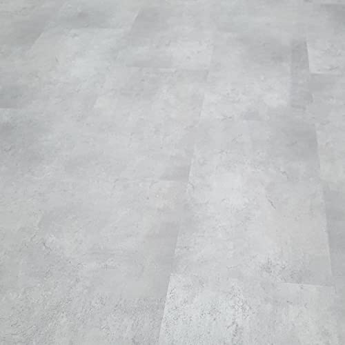 TRECOR Vinylboden Klick RIGID 4.2 Massivdiele - 4 2 m stark mit 0 30 mm Nutzschicht - Sie kaufen 1 m - WASSERFEST (Vinylboden | 1m  Stone White)