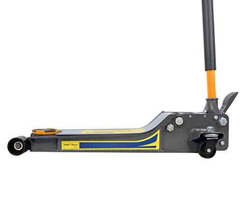 KrafTWelle 5T Profi Rangier-Wagenheber Autoheber flach blau (Einschubtiefe 75 mm, maximale Höhe 620...