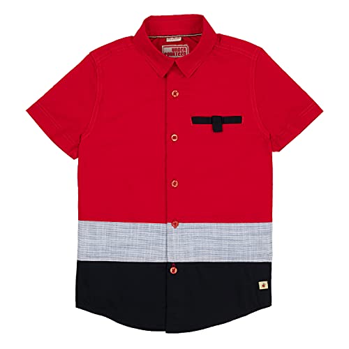 Image of Under Fourteen Only Boys Shirt, 100% Cotton Half Slevees Narrow Collar Regular Fit Printed Shirts for Kids Boys.