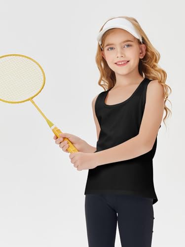 Haloumoning Girls Athletic Tank Tops Racerback Sleeveless Dry Fit Active Sports Running Yoga Shirts3