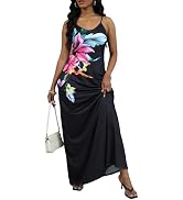 JTNFairy Bohemian Floral Maxi Beach Dress for Women - Plus Size Casual Vacation Summer Long Sundr...