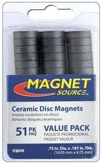 Master Magnetics Ceramic Disc Magnet Value Pack - 51-Pc. Set, Model Number 07049 image 3