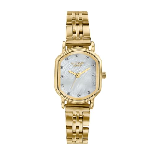 Image of Sonata Poze 8 Quartz Analog with MOP-White Dial IPG Stainless Steel Strap Watch for Women - SP80161YM01W