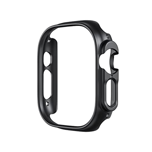 Coque Apple Watch protège rayures bordure étui PC rigide 49mm noir