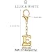 LILIE&WHITE Gold Keychain For Women With Letter Charm Gold Bag Charm Handbag Key Pendant Fashion Alphabet E Keychain Accessories Gift Bubble Initial Keychains